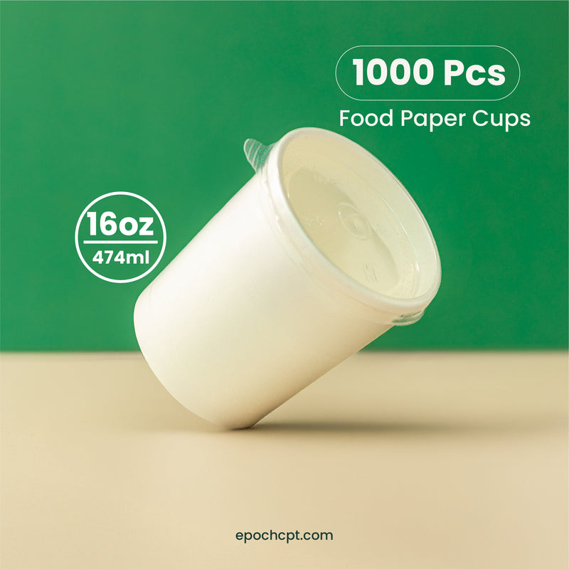 16oz-disposable-paper-cups-with-lids_2x_7fd7598e-a165-4f1a-a372-619a44c6cc16.jpg 16 oz | White Double Poly-Coated Paper Food Cup | Disposable Food Cup | 1000 pcs - Image 1