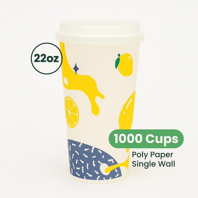22oz-Poly-paper-cup-single-wall_2x_df908e17-ffc9-4bf7-be7e-c80291cbdb68.png 22oz | Poly Paper for Cold Drinks | 90mm | 650 ml | 1000 pcs - Image 1
