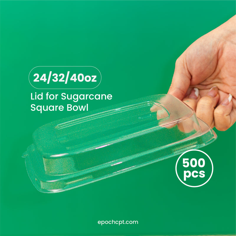 24-32-40oz-lid-sugarcane-square-bowl-with-lid-clear_2x_7bc0b5c7-736c-4792-af34-31a9b132e244.jpg 24/32/40oz | PET LID |Sugarcane Square Bowl | 500 pcs - Image 1
