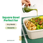 24oz | Sugarcane Square Bowl | Compostable Takeout Bowl | 500 pcs - Image 6