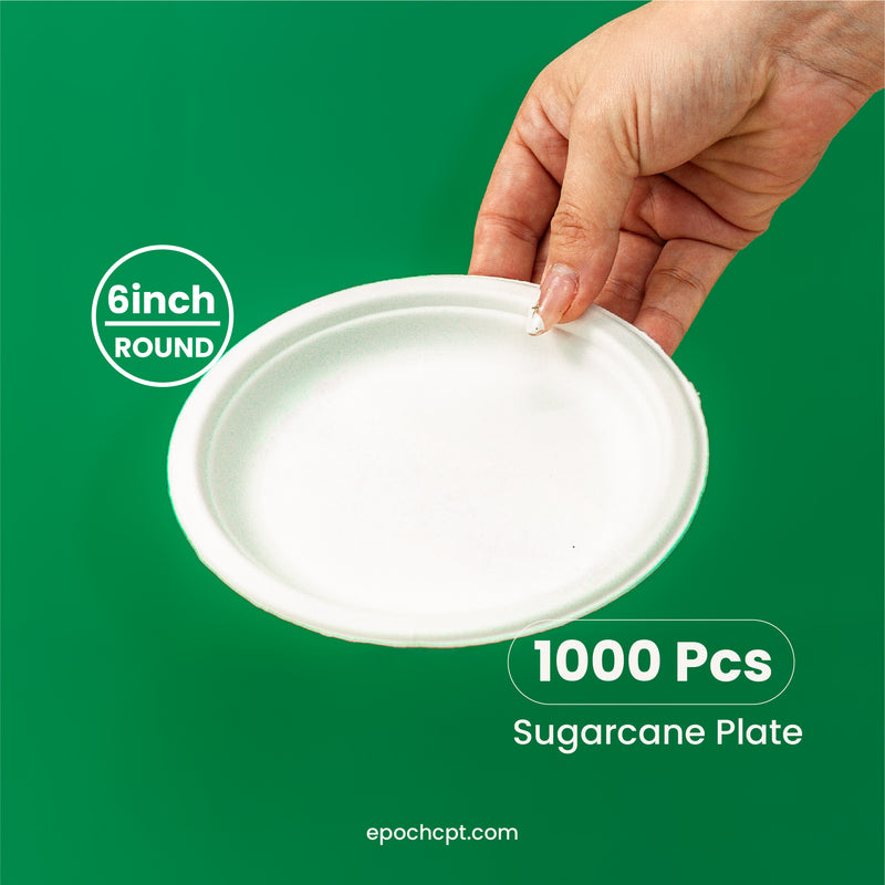 6inch-sugarcane-plate-bassage_2x_b885857d-693a-4fe7-aeee-1b21009e4367.jpg 6 Inches | Sugarcane Round Plate | Eco-Friendly Disposable Plates | 1000 pcs - Image 1