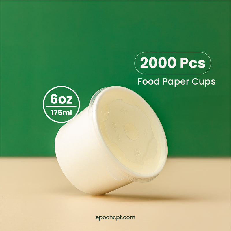 6oz-disposable-paper-cups-with-lids_2x_f25b5da2-2805-4f2e-8a1d-36b67f80127c.jpg 6 oz | White Double Poly-Coated Paper Food Cup | Disposable Food Cup | 2000 pcs - Image 1