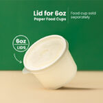 6 oz | LIDS | White Double Poly-Coated Paper Food Cup | 2000 pcs - Image 2