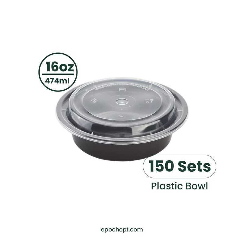 723-NB24-24oz-Plastic-Ramen-Bowl-with-lid_2x_1e13a683-34fe-426d-8d51-10394175f3e5.jpg 718 | 16oz PP Black Noodle Bowl | 150 Sets - Image 1