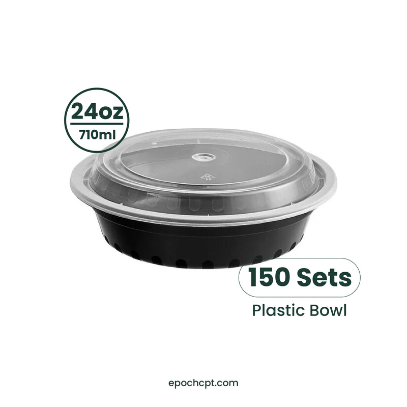 NB32-32oz-Plastic-Ramen-Bowl-with-lid_2x_1545bc4f-96fc-4b61-bb86-1380a5bcb99f.jpg 723 | 24oz PP Noodle Bowl | Black or White | 150 Sets - Image 1