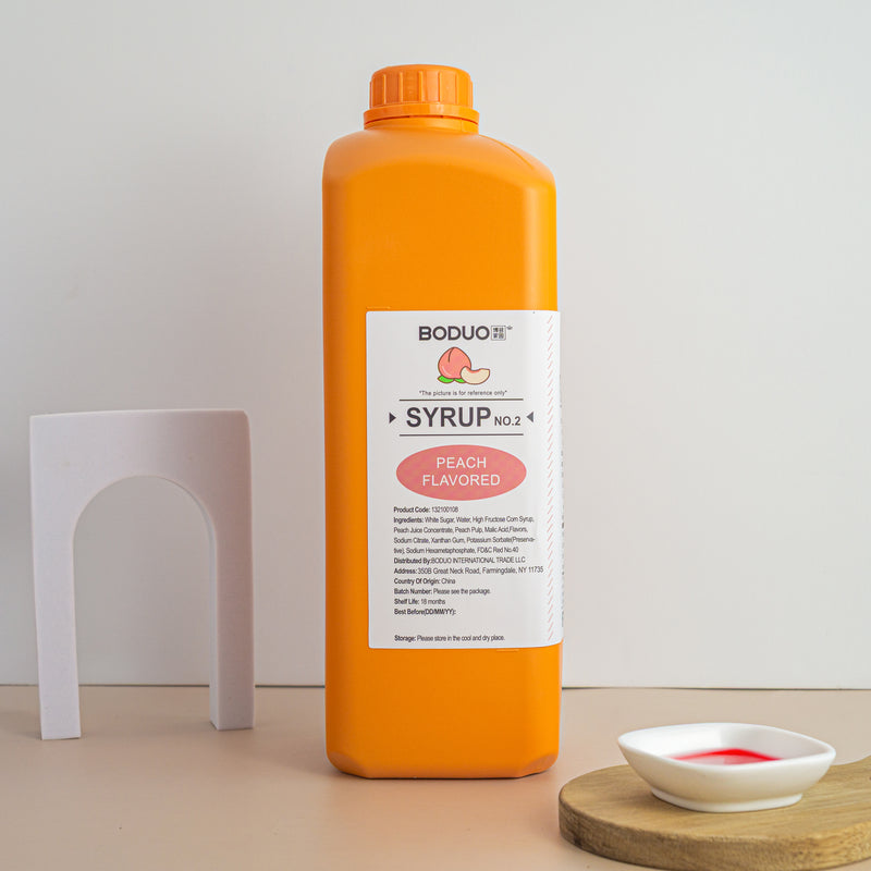 Peach-syrup-for-boba.jpg Peach Concentrated Syrup | 2 L - Image 1