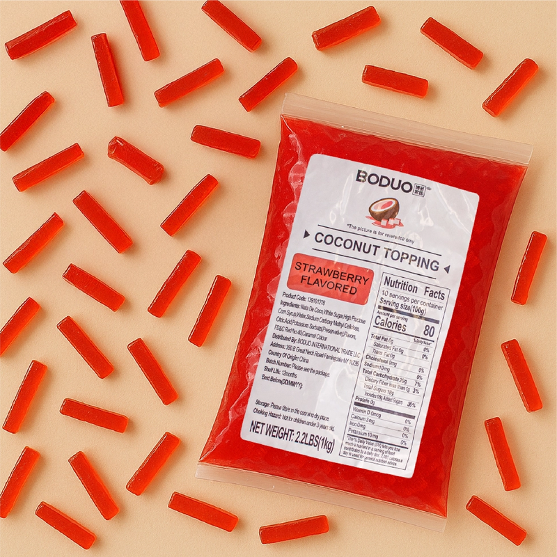 boba-jelly_2x_a5264422-8b34-41bd-b911-ba39ed6112c9.png Strawberry Jelly Topping | 2.2 LB - Image 1