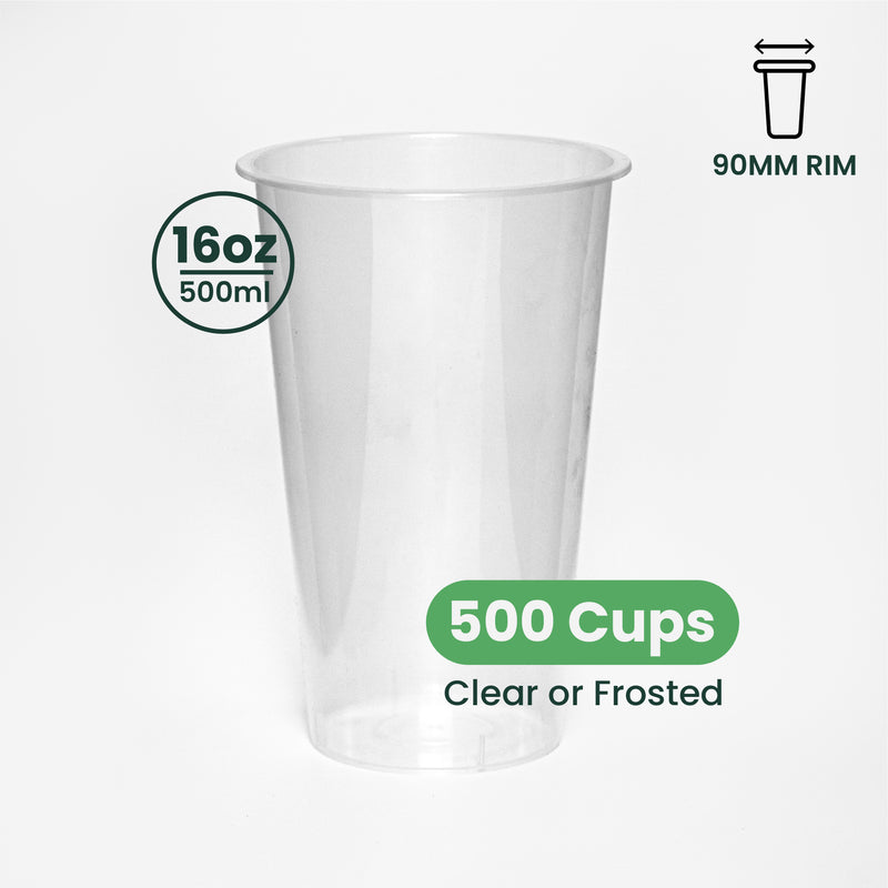 bubble-tea-supply_2x_11e89680-8b08-4f75-b39e-bb4615a5fbb4.jpg 16oz | A Shape | Crystal Plastic Cup Hard | 90mm | 500 ml | 500 pcs - Image 1