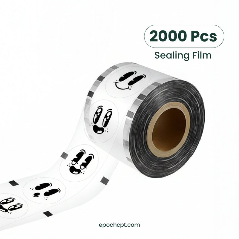 cup-sealing-film_2x_dd56e645-bd03-4b91-8fcf-11073cb542bb.jpg Cup Sealing Film for Bubble Tea | Cartoon Faces | Plastic Sealer Film Roll for Boba Cups | 2000 pcs - Image 1