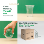 16oz | 98mm | PETE Ultra Clear Cup | 1000 pcs - Image 6