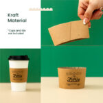 Kraft Sleeve for Paper Cups | Heat-Protective Coffee Cup Sleeve | 1000 pcs - Image 5