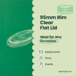 95mm | Clear Flat Lid | 1000 pcs - Image 6