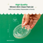 95mm | Clear Flat Lid | 1000 pcs - Image 4